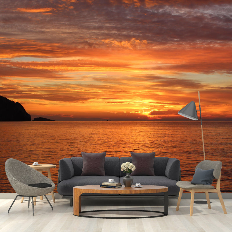 Boundless Sea Mural Environment Friendly Wallpaper Decoration for Living Room