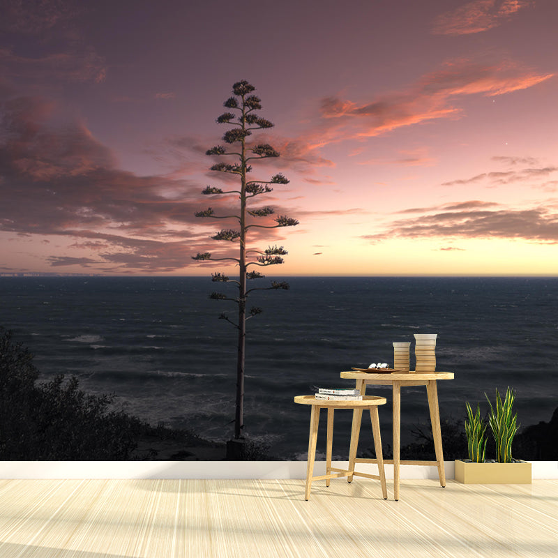 Boundless Sea Mural Environment Friendly Wallpaper Home Decoration for Bathroom