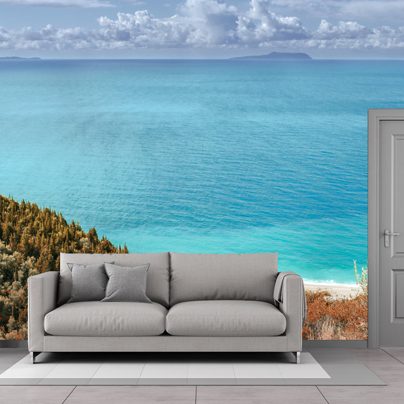 Sea Mural Environment Friendly Wallpaper Home Decoration for Dining Room