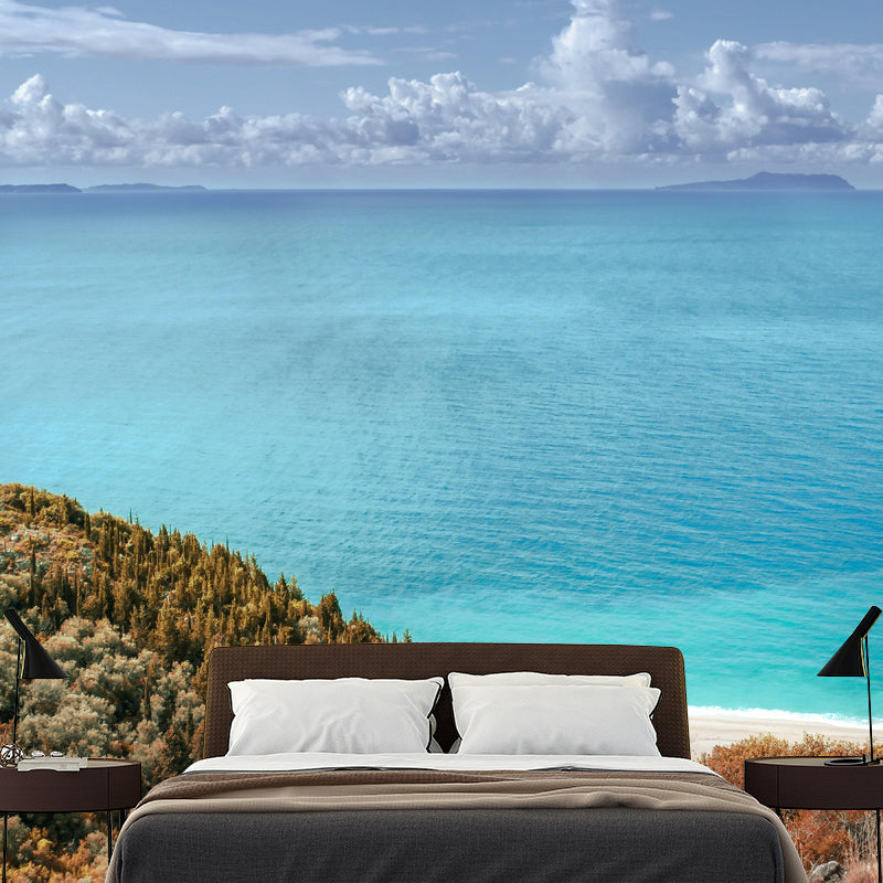 Sea Mural Environment Friendly Wallpaper Home Decoration for Dining Room