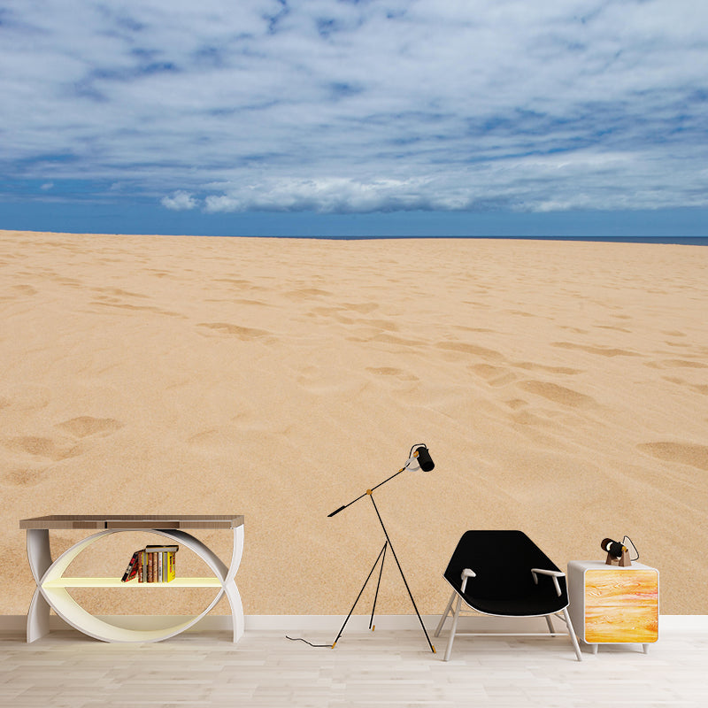 Customized Desert Wall Mural Modernism Mildew Resistant Wall Decor for Sleeping Room