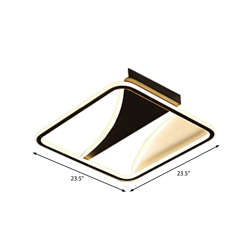 16 "/ 19.5" / 23.5 "/ 35.5" iluminación incorporada ultradelgada ancha Metal LED luz blanca cálida moderna lámpara de techo incorporada