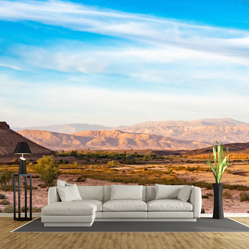 Customized Desert Wall Mural Modernism Mildew Resistant Wall Decor for Sitting Room
