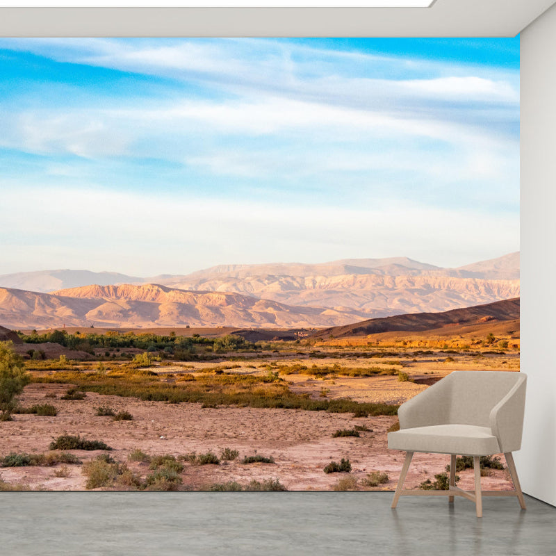Customized Desert Wall Mural Modernism Mildew Resistant Wall Decor for Sitting Room