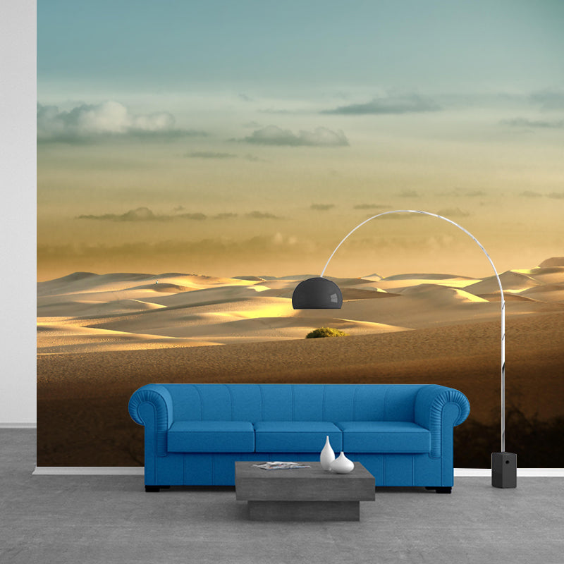 Customized Desert Wall Mural Modernism Mildew Resistant Wall Decor for Sitting Room
