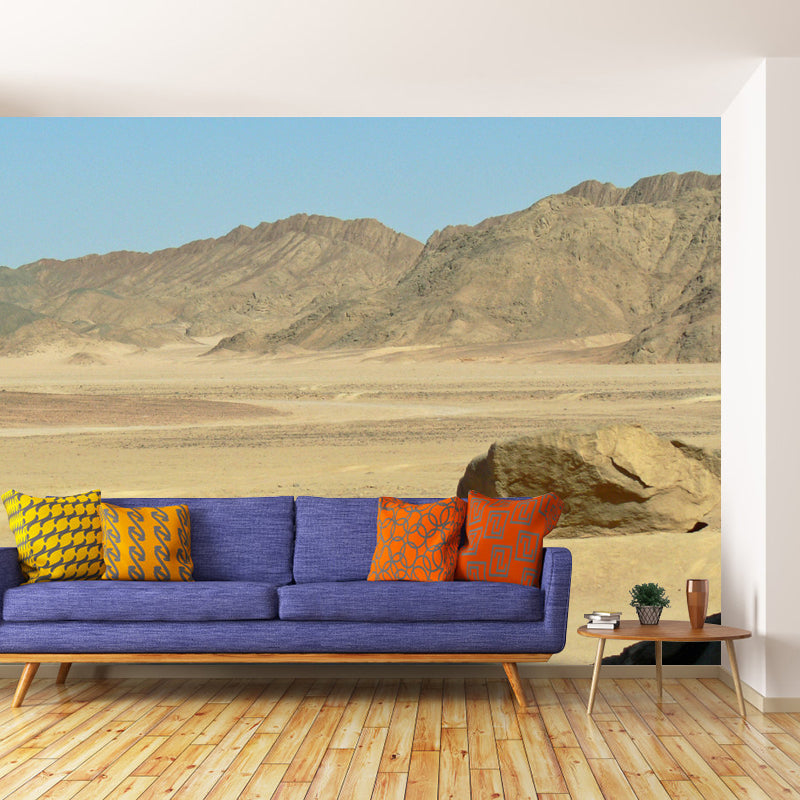 Customized Desert Wall Mural Modernism Mildew Resistant Wall Decor for Sitting Room