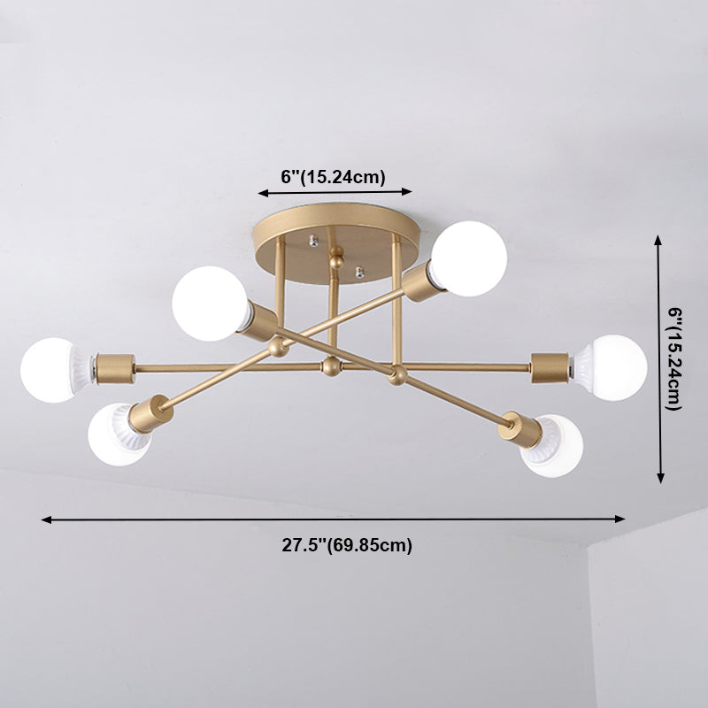 Plafonnier géométrique semi-encastré, plafonnier semi-encastré contemporain