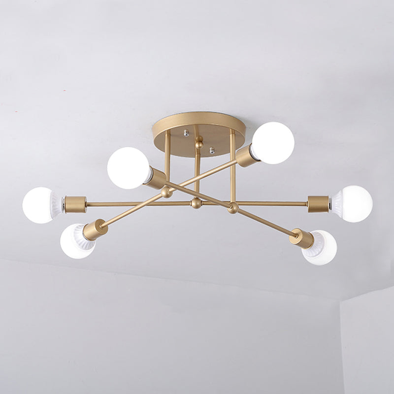 Plafonnier géométrique semi-encastré, plafonnier semi-encastré contemporain