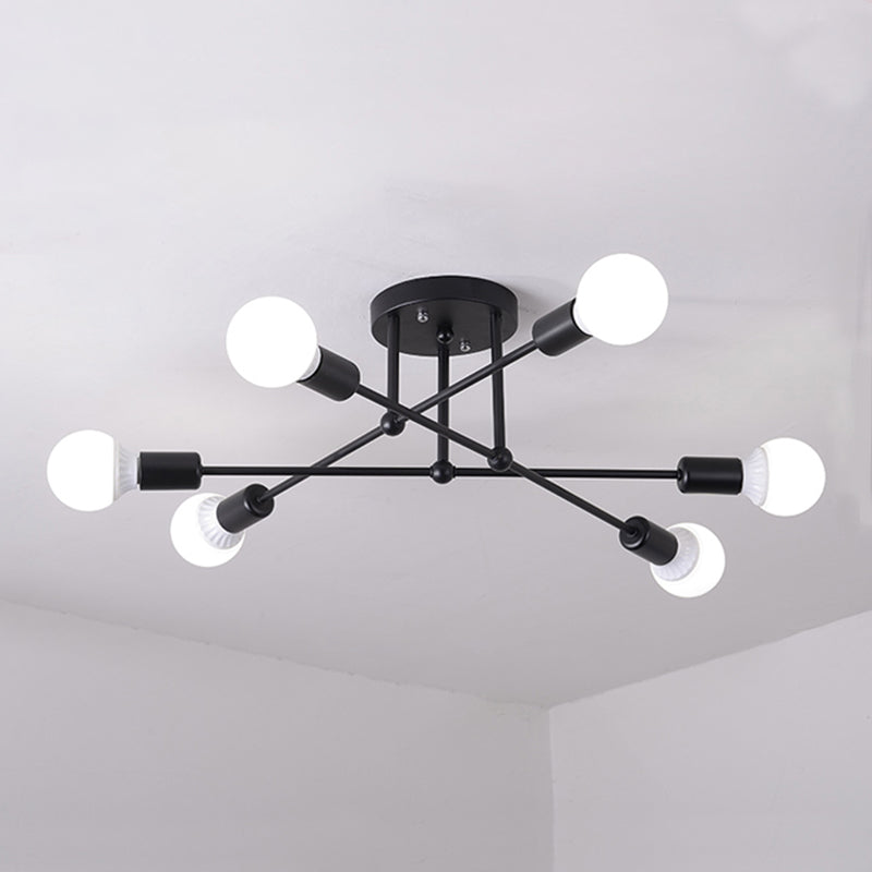 Plafonnier géométrique semi-encastré, plafonnier semi-encastré contemporain