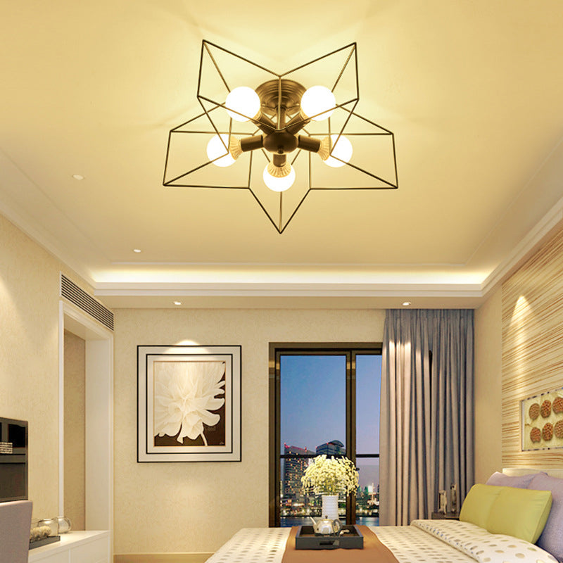 Semi-Flush Ceiling Lights Contemporary Geometric Flush Mount Light Ceiling Light Fixtures