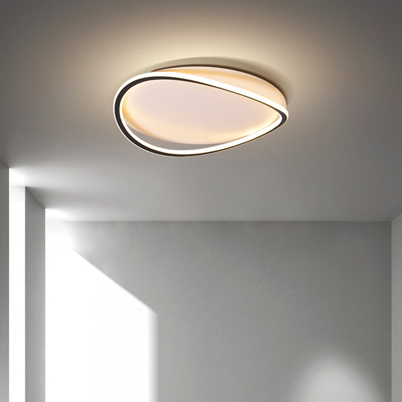 Plafonnier LED artistique moderne, montage circulaire en aluminium avec abat-jour en acrylique