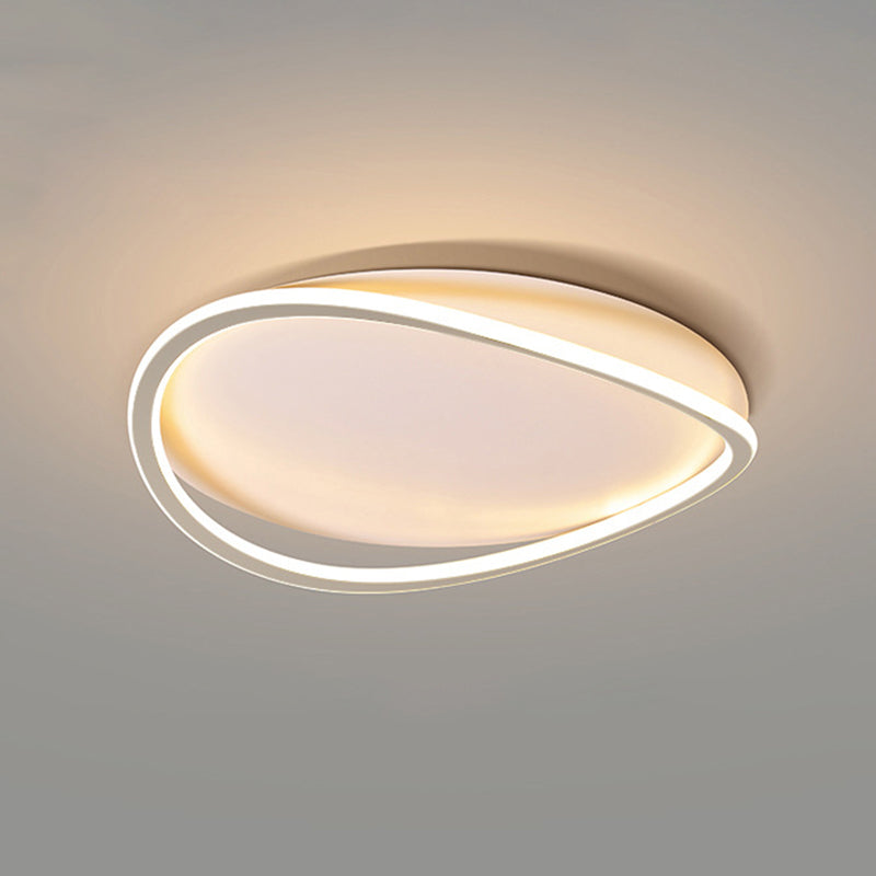 Plafonnier LED artistique moderne, montage circulaire en aluminium avec abat-jour en acrylique