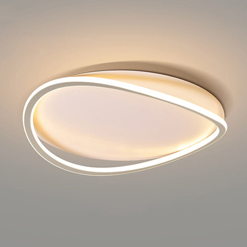 Plafonnier LED artistique moderne, montage circulaire en aluminium avec abat-jour en acrylique
