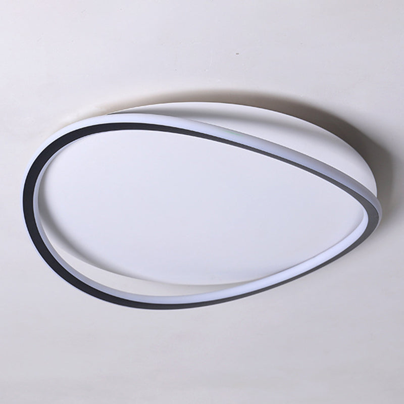 Plafonnier LED artistique moderne, montage circulaire en aluminium avec abat-jour en acrylique