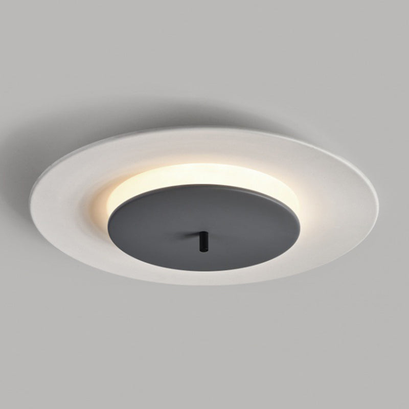 Plafonnier LED rond en acrylique de style moderne – encastré en aluminium macaron pour chambre à coucher