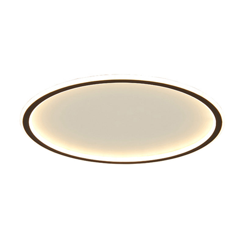 Plafonnier LED de simplicité moderne, montage circulaire en aluminium avec abat-jour en silicone