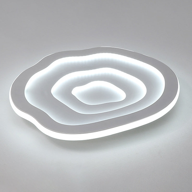 1-Light Geometrische Schatten Bündig Mount Moderne Einfache Style Flush Mount Deckenleuchte in Weiß