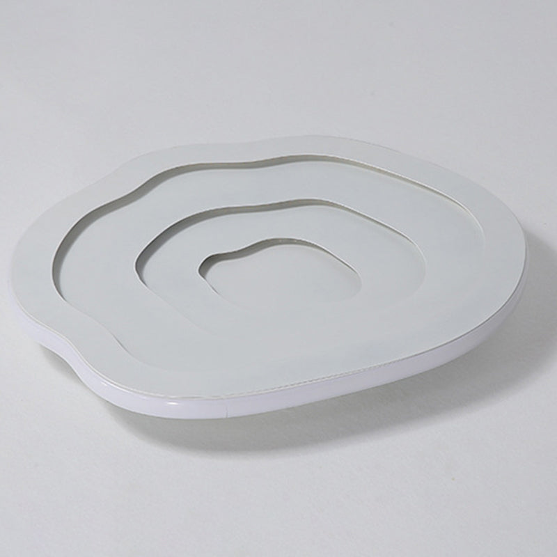 1-Light Geometrische Schatten Bündig Mount Moderne Einfache Style Flush Mount Deckenleuchte in Weiß