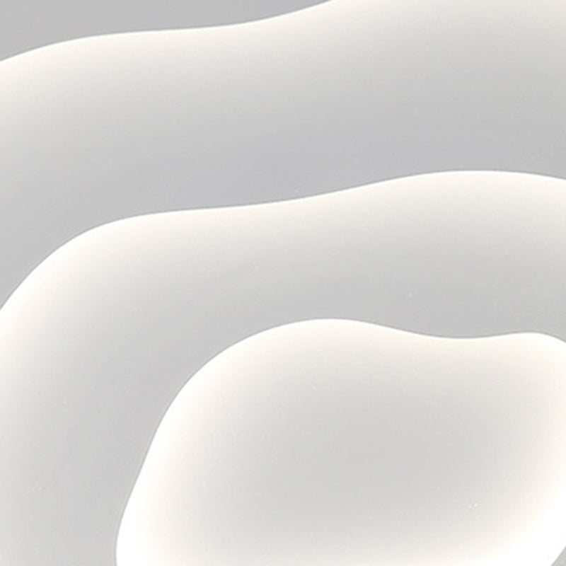 1-Light Geometrische Schatten Bündig Mount Moderne Einfache Style Flush Mount Deckenleuchte in Weiß