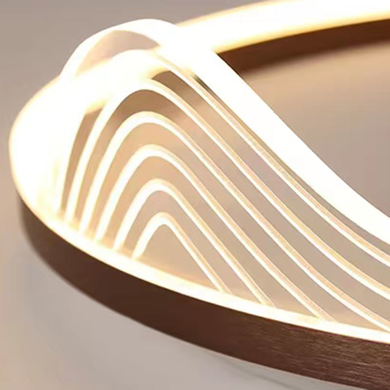 1-Light Round Shade Flush Mount Modern Style Flush Mount Ceiling Light Fixture