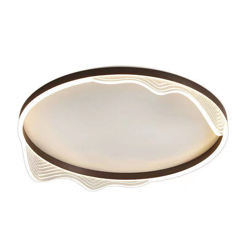 1-Light Round Shade Flush Mount Modern Style Flush Mount Ceiling Light Fixture