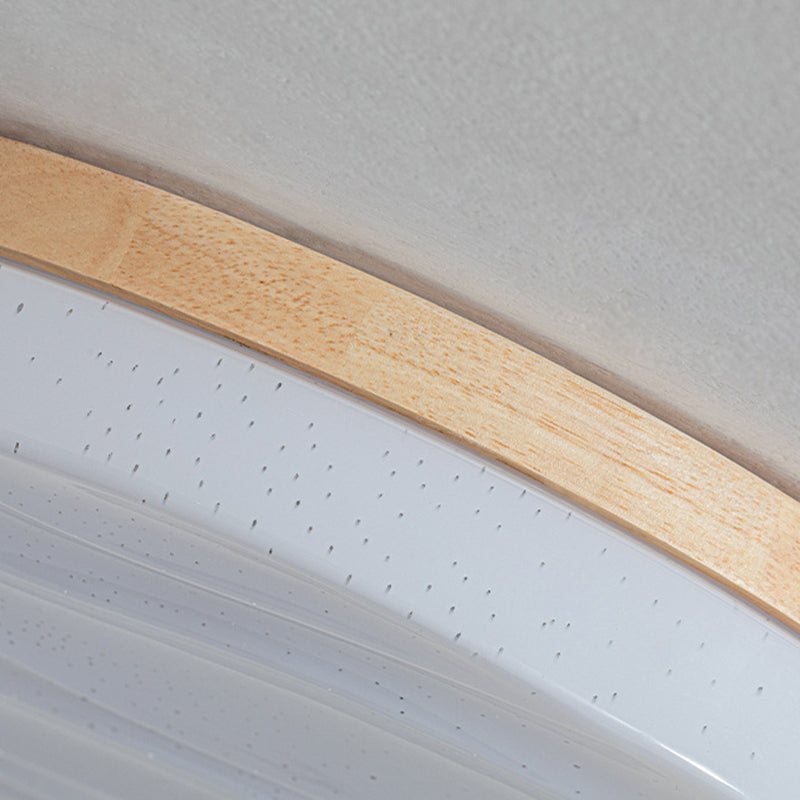 Plafonnier encastré à 1 ampoule ronde, style moderne et simple, marron