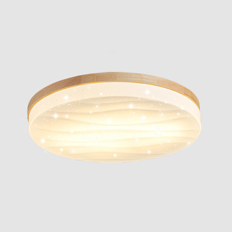 Plafonnier encastré à 1 ampoule ronde, style moderne et simple, marron