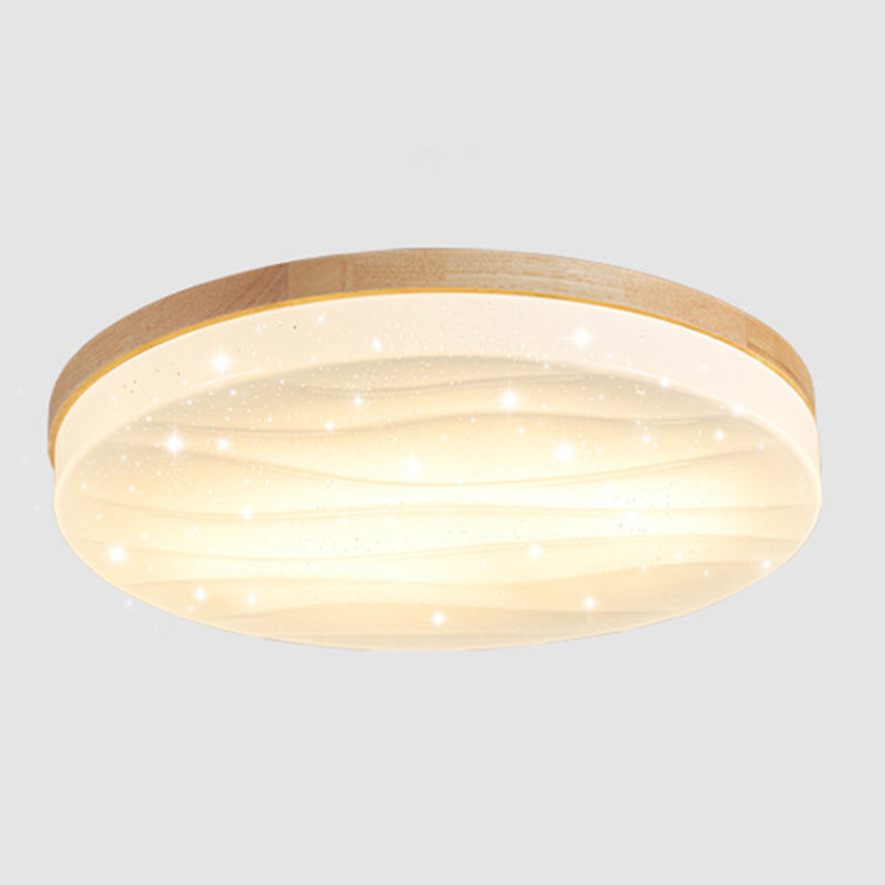 Plafonnier encastré à 1 ampoule ronde, style moderne et simple, marron