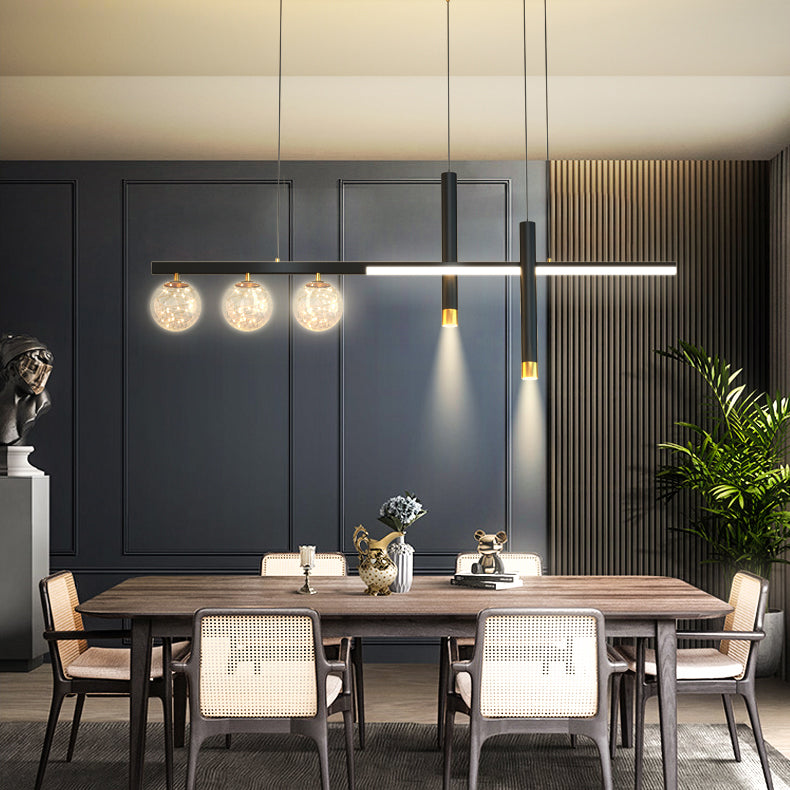 Modern Pendant Chandelier Geometric Island Lighting Fixtures Metal Chandelier for Dining Room