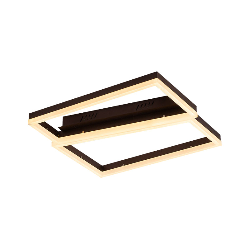 Éclairage encastré carré marron salon intérieur moderne en métal LED Lighting