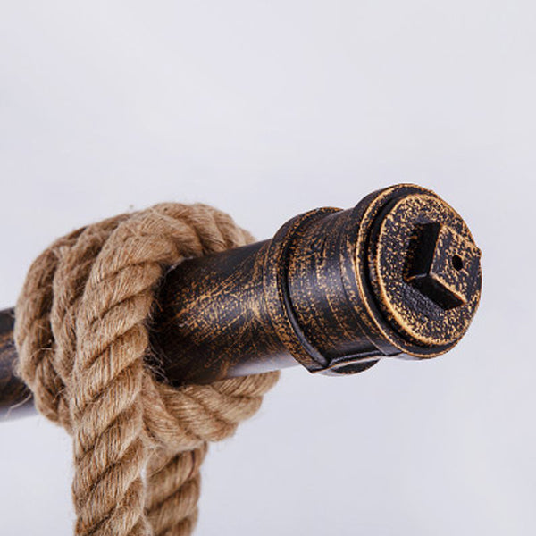 Characteristic Style Hemp Rope LED Hanging Island Pendant Light for Dining Room Bar Clothing Store
