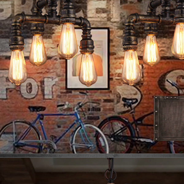 Stile caratteristico industriale Led Isola sospesa Light per la sala da pranzo del bar