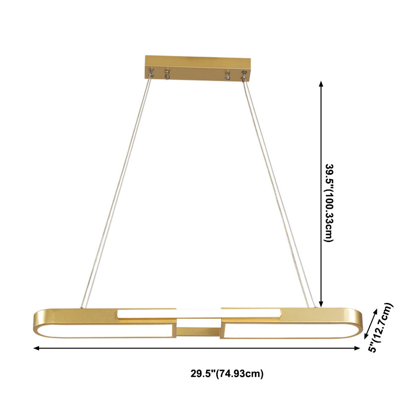 Lampade isola ovale moderna lampadario a pendente metallo 1 Lampada luminosa