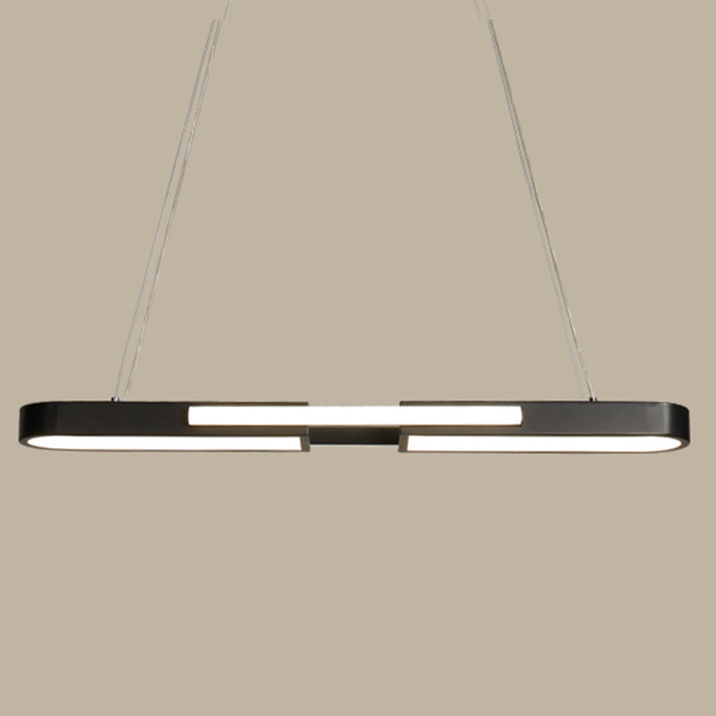 Lampade isola ovale moderna lampadario a pendente metallo 1 Lampada luminosa