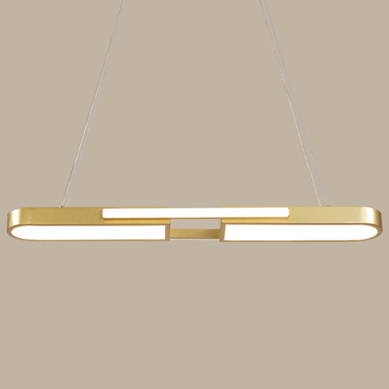 Lampade isola ovale moderna lampadario a pendente metallo 1 Lampada luminosa