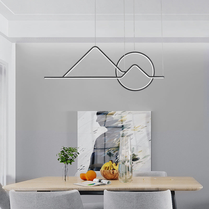 Geometric Island Lighting Modern Lighting Chandelier Metal 3 Light Island Lamps