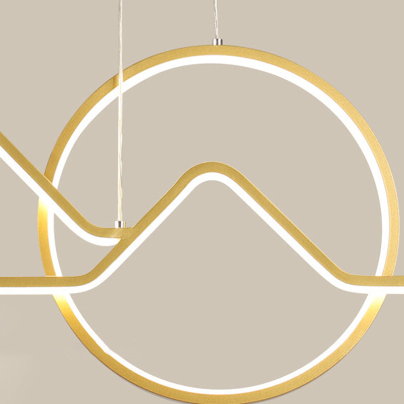 Geometric Island Lighting Modern Lighting Chandelier Metal 3 Light Island Lamps