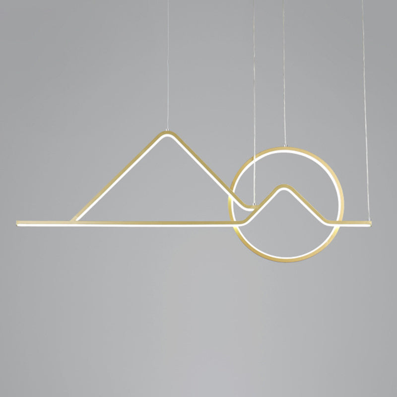 Geometric Island Lighting Modern Lighting Chandelier Metal 3 Light Island Lamps