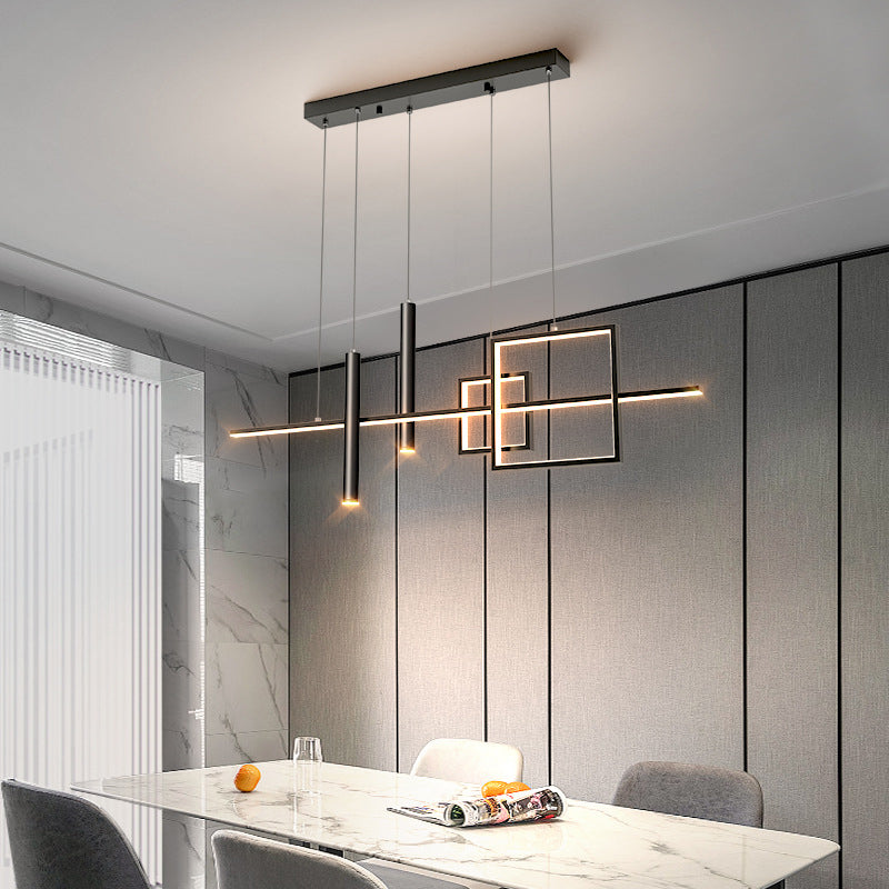 Geometric Island Pendant Lights Modern Kitchen Island Lighting Metal 5 Light Island Lights
