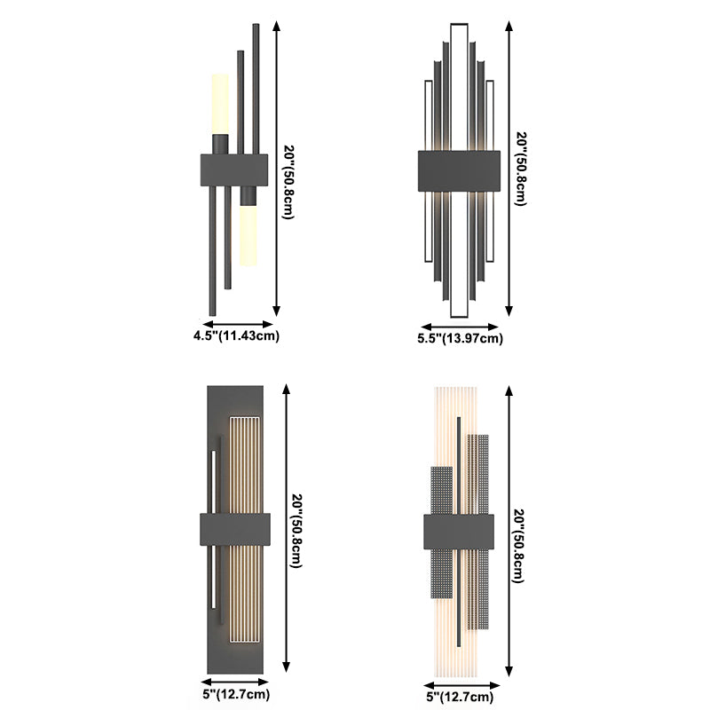 Stile moderno Apparecchi per illuminazione a parete a 1 luce lampada montata a parete in metallo geometrico