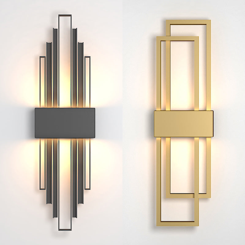 Stile moderno Apparecchi per illuminazione a parete a 1 luce lampada montata a parete in metallo geometrico