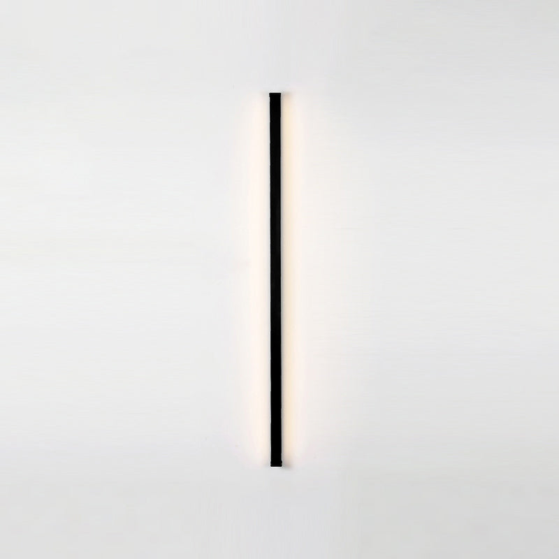 Black Rectangular Wall Light Sconces Modern Style Aluminum 1-Light Wall Lamps