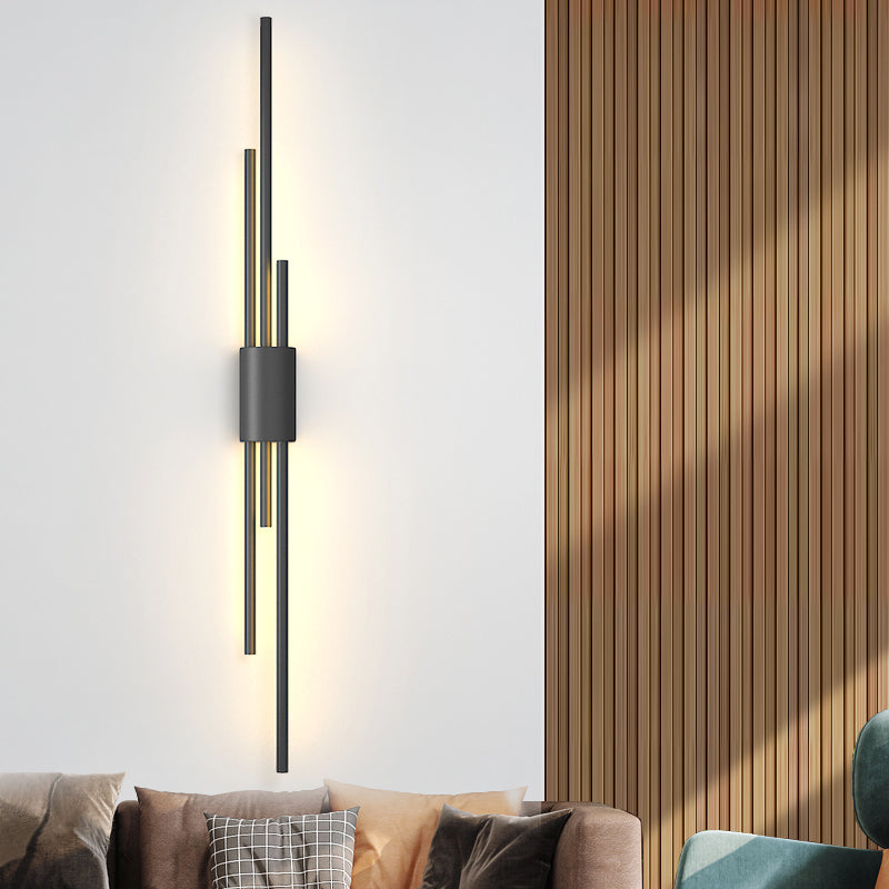 Metal Multi Lights Wall Mount Lighting Linear Modern Style Sconce Light Fixtures