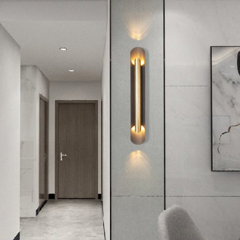 Stile moderno Black Metal Flush Mount Wall Sconce Sconce Geometrica Accensione murale per soggiorno per soggiorno
