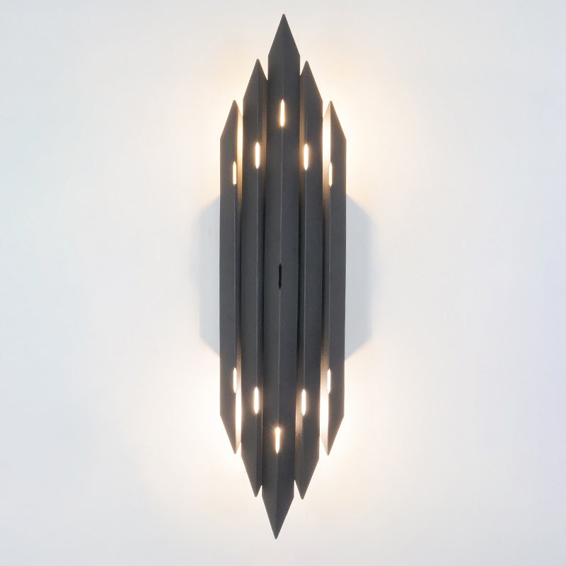 Stile moderno Black Metal Flush Mount Wall Sconce Sconce Geometrica Accensione murale per soggiorno per soggiorno