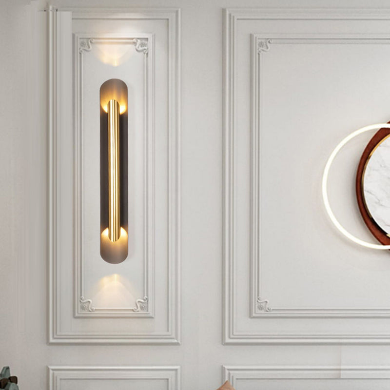 Stile moderno Black Metal Flush Mount Wall Sconce Sconce Geometrica Accensione murale per soggiorno per soggiorno