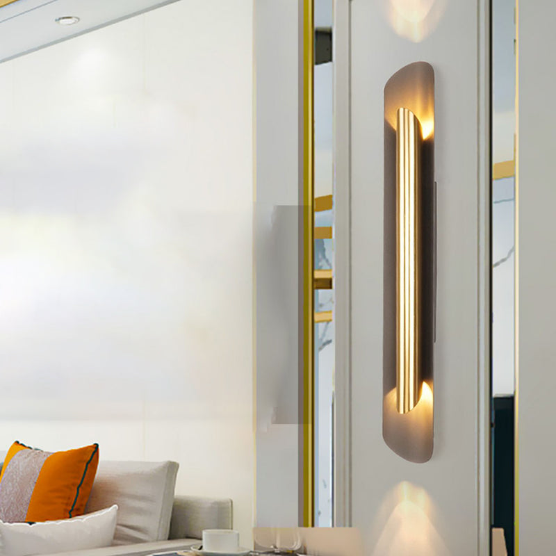 Stile moderno Black Metal Flush Mount Wall Sconce Sconce Geometrica Accensione murale per soggiorno per soggiorno