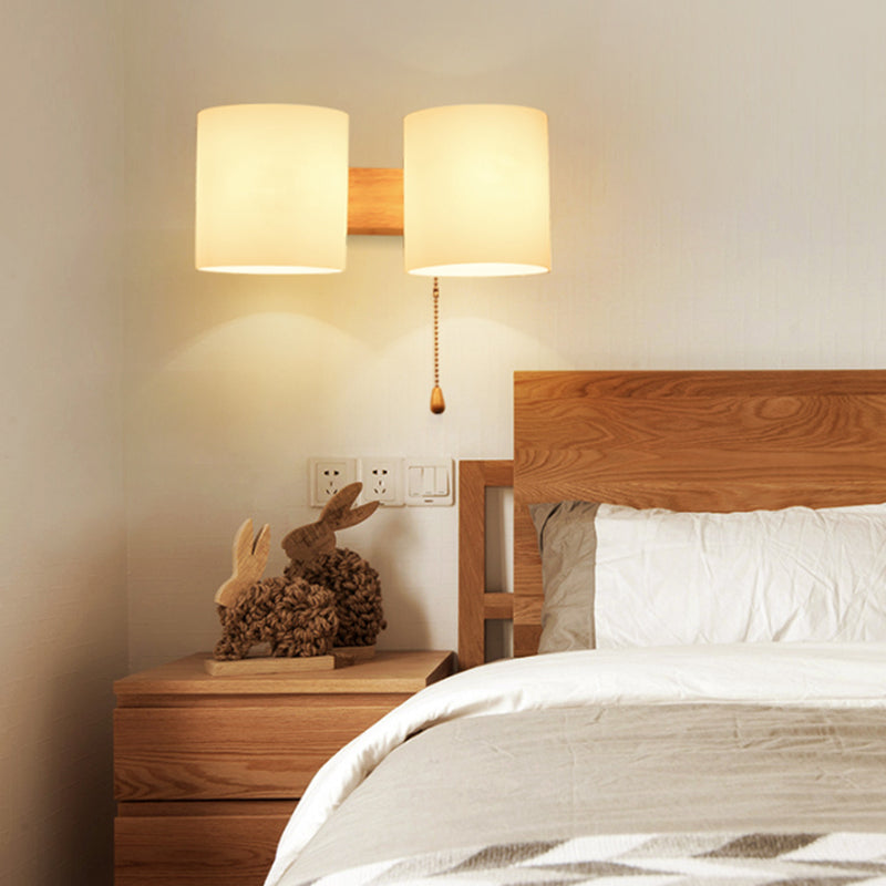 Cilindrische melkglas SCONCE LAMP BELIMTE MODERNE STYLE WIT WANDELE MOETEN LICHT