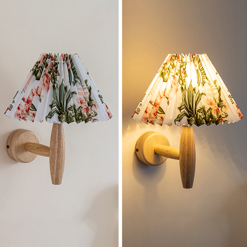 Stile moderno a parete in legno Pronzo leggero conico a filo a filo a filo con la parete con una parete a filo