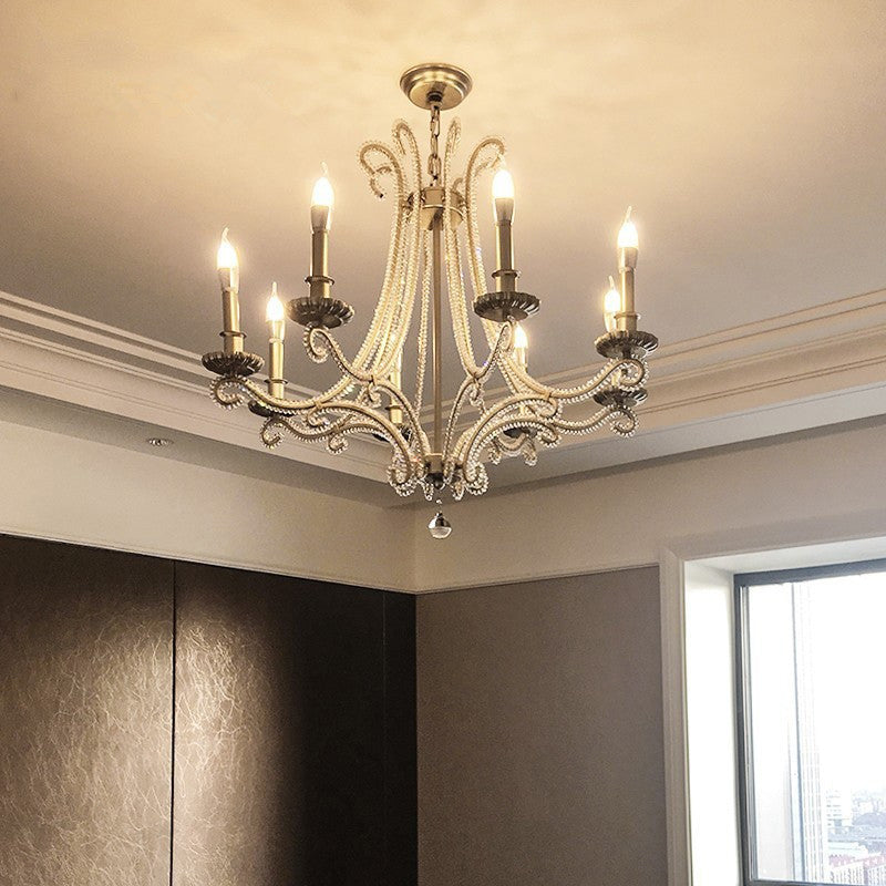 Silver Chandelier Light Fixtures Sputnik Traditional Ceiling Light Fixture for Bedroom